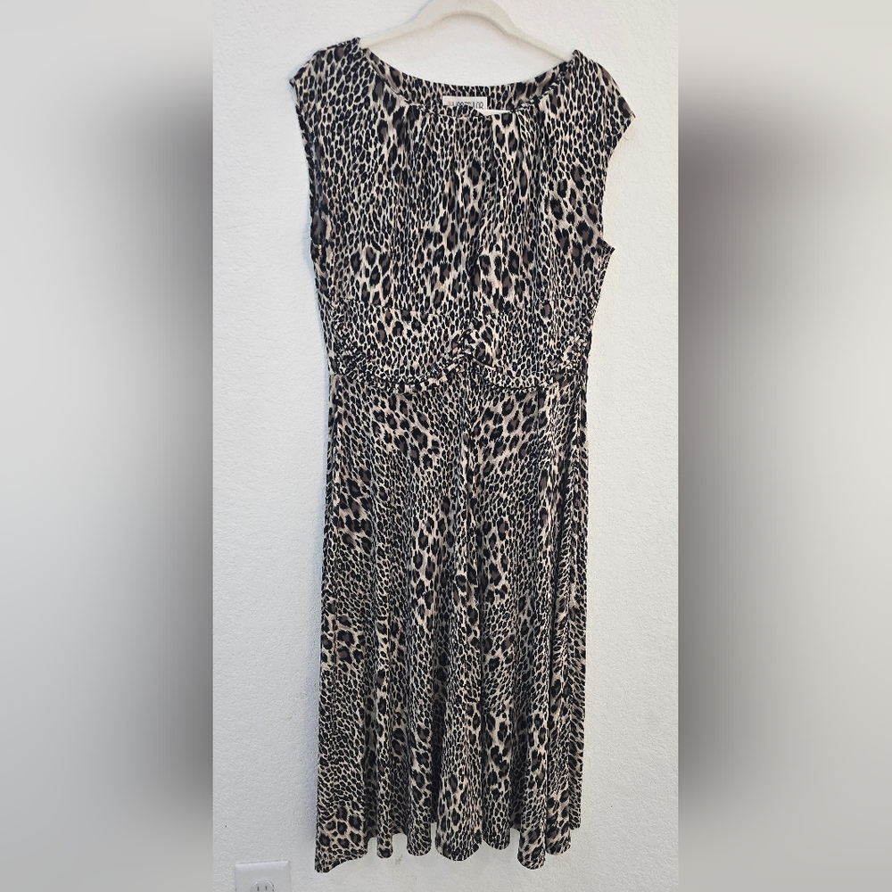 JULIAN TAYLOR Leopard Print Maxi Dress